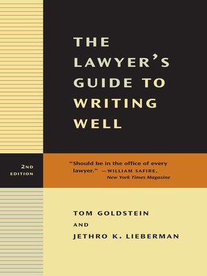 cover image of The Lawyer's Guide to Writing Well